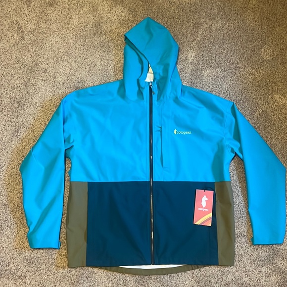 cotopaxi Other - Cotopaxi Cielo Rain Jacket “Mineral Blue” Mens XL NWT